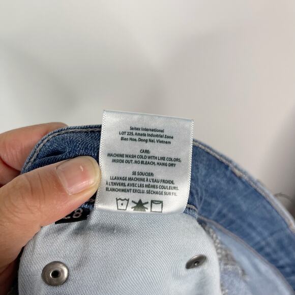 Edwin Womens 28 Elin Crop Straight Jeans Faded Blue Slim Leg Denim Cotton Blend - Picture 11 of 11